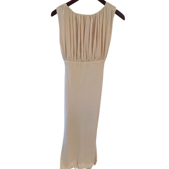 Meshki Dresses & Skirts - NWT MESHKI Malia Slinky Ruched Maxi Dress in Ivory - Size M